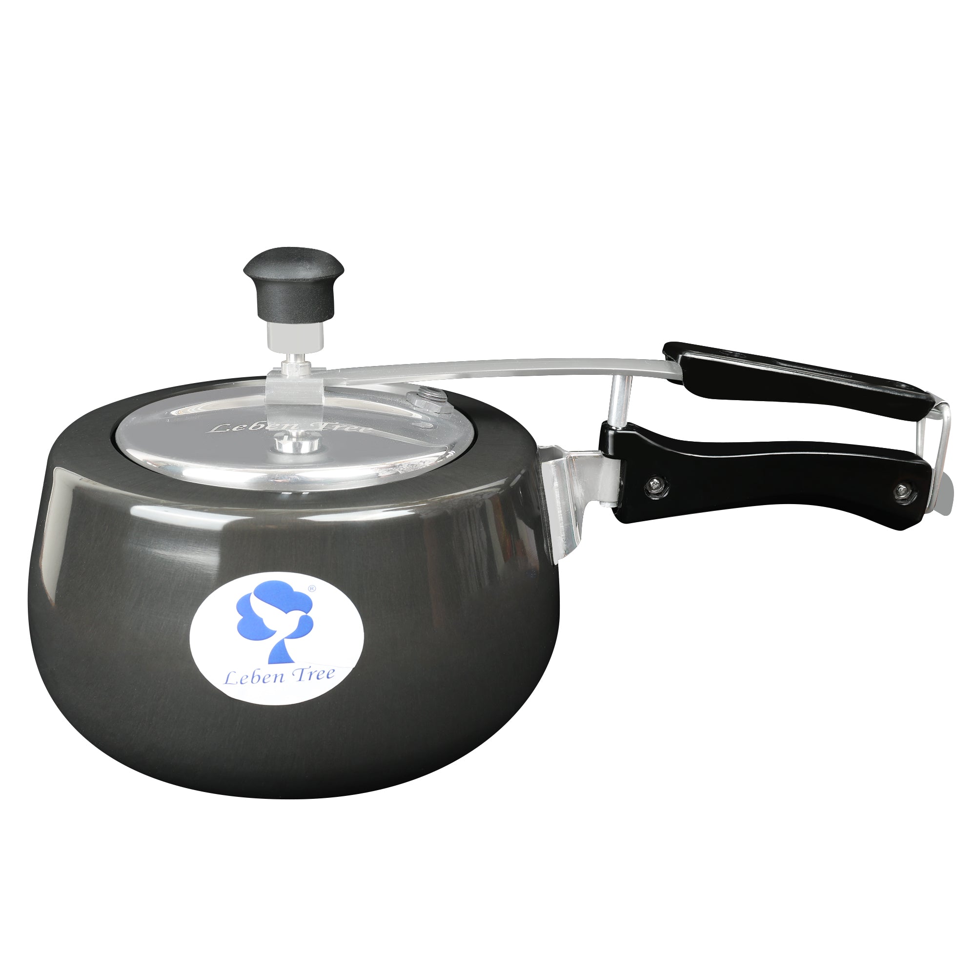 Leben Tree Black Pressure Cooker (Hard Anodized, 3.5 Litre)