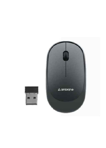 Ambrane1200DPI, 2.4GHz Optical Wireless Mouse, Silent clickSliq