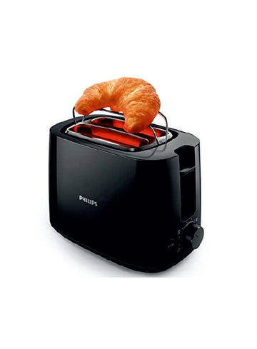 PHILIPS Daily Collection HD2583/90 600-Watt 2 in 1 Toaster and Grill (Black),